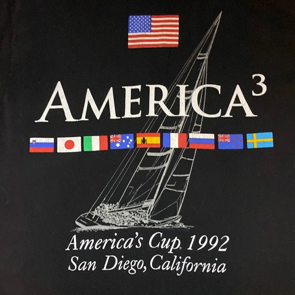 RARE HTF  1992 USA Hosting Country, San Diego,sailing for The Cup UNISEX  size M - Picture 3 of 6